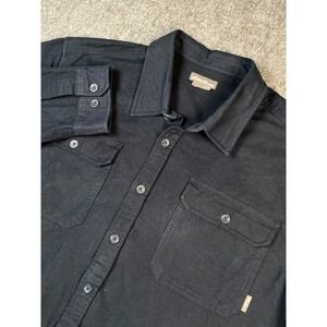 Eddie‎ Bauer Mens XL Naval Blue Flannel Shirt Nat Nast Luxury Originals